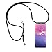 Produktbild Slabo Halsband Hülle Necklace Kette Umhängeband für Samsung Galaxy S10e INKL. Hülle zum Schutz des Smartphones - SCHWARZ/TRANSPARENT
