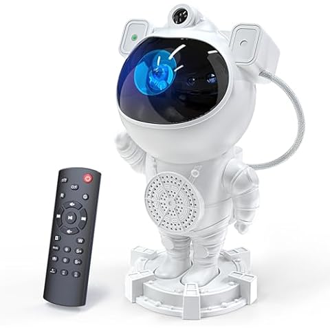 SKYROKU Astronaut White Noise Sound Machine, SKYROKU Portable 8 Lullaby Melodies Player for Babies, Sleeping Soother with 3 Space Night Lights Cover