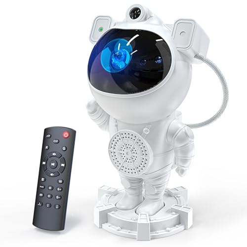 SKYROKU Astronaut White Noise Sound Machine, SKYROKU Portable 8 Lullaby Melodies Player for Babies, Sleeping Soother with 3 Space Night Lights