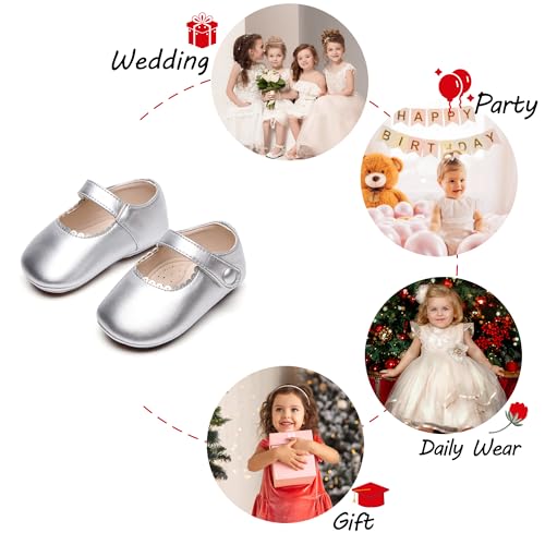 Image of PHIRAMIN Toddler Girl Mary Jane Dress Shoes-Little Girl School Uniform Shoes for Wedding Party