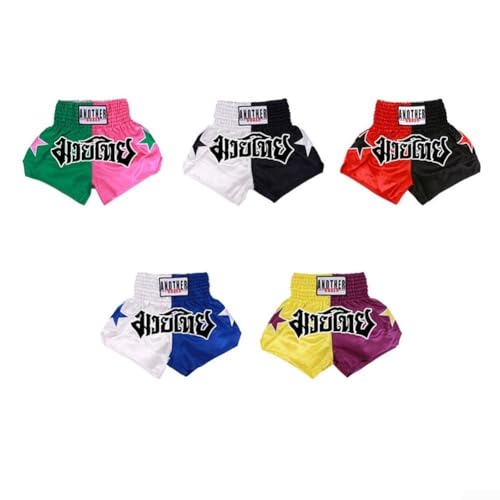 Pantalones cortos de boxeo de mezcla de fibra para adultos, ideales para MMA, Muay Thai y entrenamiento de fitness (XXXL negro rojo) - imagen 7