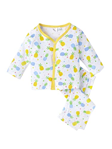 Image of babywish Baby Boys and Baby Girl Clothing Set 100% Cotton Full Sleeve Jhabla T-Shirt Trouser Pajama Newbrn Kids Clothes Set