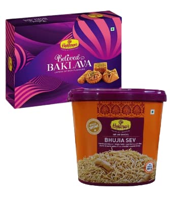 Haldrams Nagpur Baklava 300g with Bhujiya Sev Jar 600g Combo Pack