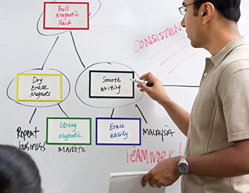 10Pcs Magnetic Dry Erase Labels Ultra-Large, 6X3.5" Thick Reusable Writable Erasable Colored Dry Wipe Magnets Plan Card For Whiteboards Locker Fridge Cabinet Home Office School #TOP1