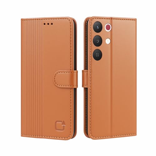 Image of AIBEX Shock Proof Flip Compatible for Realme 15X 5G Flip Cover Leather Finish | Inside TPU with Card Pockets | Wallet Stand | Complete Protection Flip Case - Brown