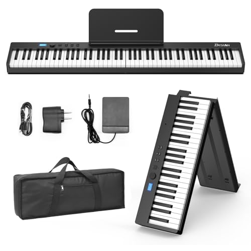 BESFAN 88 Key Piano Keyboard BSP-10F Portable Folding Piano with