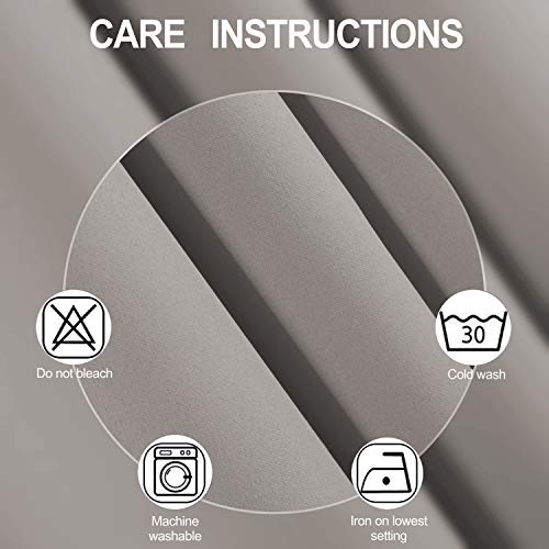 Image of LEMOMO Light Beige Thermal Blackout Curtains /52 x 95 Inch /Set of 2 Panels Room Darkening Curtains