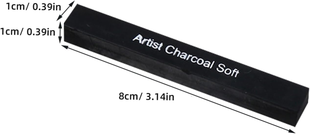 6pcs Compressed Charcoal Pencils for Drawing and Sketching Soft and Hard Charcoal Sticks for Artists and Students for Shading and Artistic Expression
