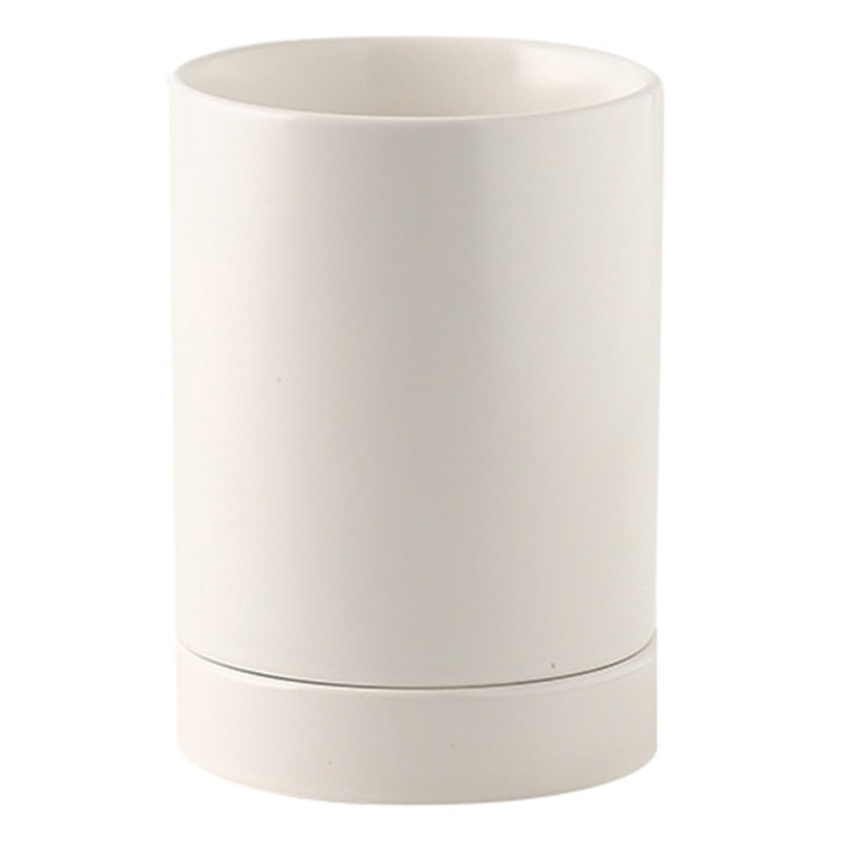 Garneck Porte-ustensiles Support pour Baguettes et Fourchettes en Céramique Blanche avec Plateau Égouttoir Facile à Nettoyer, pour Organisation la Cuisine