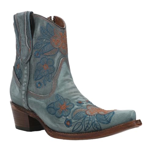 Image of Corral Boots Ld Flowered Embroidery Ankle Boots