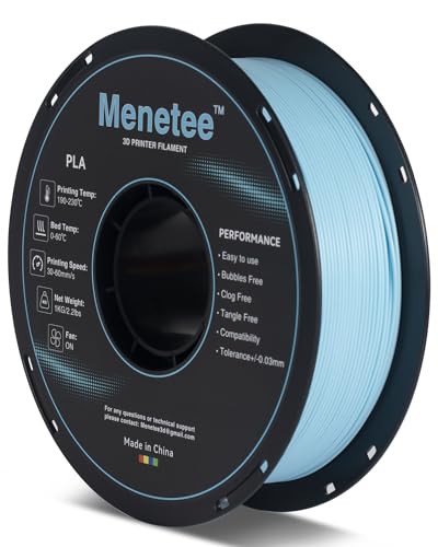 MENETEE PLA Filament 1.75mm, Teal PLA 3D Printer Filament, 1.75 Teal 3D...