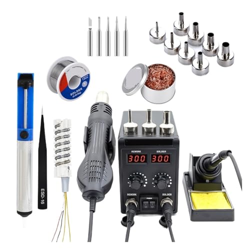 750W �͂񂾕t���X�e�[�V���� 2 IN 1 �z�b�g�G�A�K�� LCD �f���A���f�W�^���f�B�X�v���C �d�C�͂񂾂��� SMD �n�ڃ����[�N�X�e�[�V���� �������艷�x(KIT3)