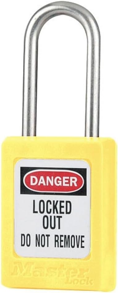 MASTER LOCK Lockout Padlock,KA,Yellow,1-7/8"H,PK6