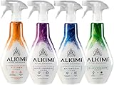 ALKIMI Cleaning Sprays, Variety Pack of 4 – Powerful Cleaning, No Harsh Chemicals, with Natural Essential Oils & Extracts, Multipurpose, Kitchen, Bathroom, Glass & Window