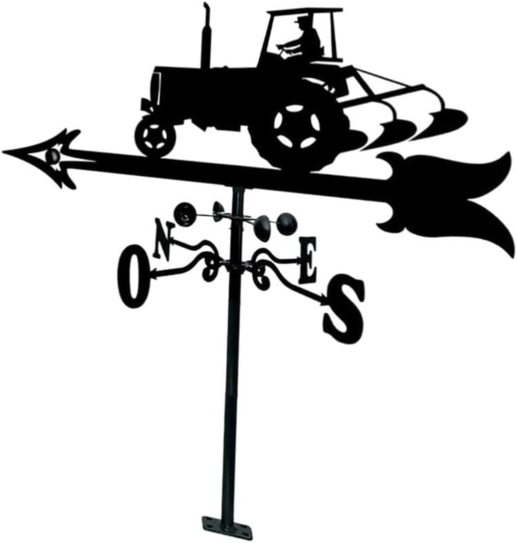 GANAZONO Wrought Iron Roof Weathervane Tractor Design Roof Weather Vane, Roof