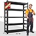 Heavy Duty 5-Tier Garage Shelf Steel Unit 3000lb Capacity | Garage & Basement Storage | Industrial Metal Shelving for Warehouse Workshop | Adjustable Rust-Resistant (72
