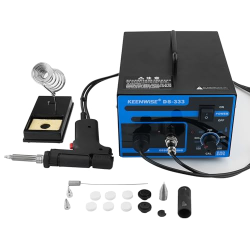 Image of Desoldering Gun, 120W Electric Solder Sucker, Strong 80kPa Suction, Variable Temp Control (536F - 896F), Dual-Column Vacuum Pump, Single-Handed Operation for Electronics and Industrial Use