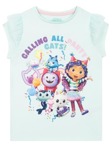 DreamWorks Gabby Dollhouse Shirt | Girls T Shirt with Frills | Gabbys Top for Girls