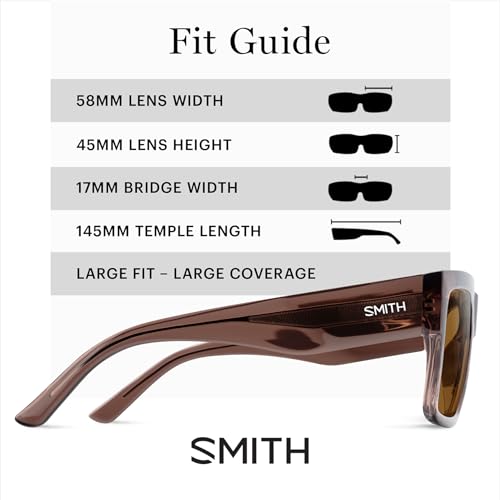 Image of SMITH Lineup Sunglasses with Chromapop Lenses - Polarized Sunglasses - for Men & Women - Rosewood Crystal ChromaPop Polarized Brown