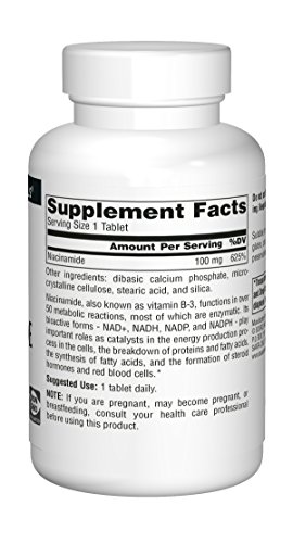 Source Naturals Niacinamide B-3, 100 mg Dietary Supplement - 250 Tablets - Thumbnail 4