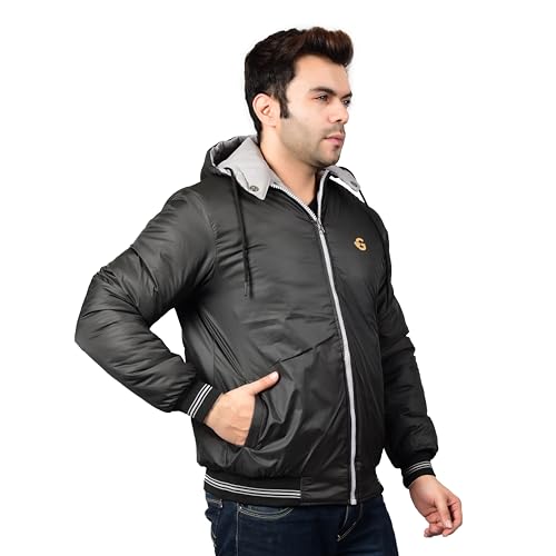Image of Quark Export Quality Reversible Puffer Jacket in GLD Material best for Winterwear /Hiking /Biking /Camping /Mountaineering /Racing /Climbing /Tracking(Control Temperature up to 3 Degree Celsius.)(3C)