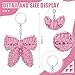 Wavwavw 2 Pcs Back to School Teacher Appreciation Gift Cute Crochet Bow Keychain for Women Coquette Aesthetic Bag Charms Pink Bow Crochet Plush Chains Mother's Day Accessories