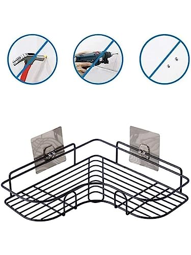 Kit 2 Suportes Organizador Prateleira Porta Shampoo Canto Banheiro Multiuso