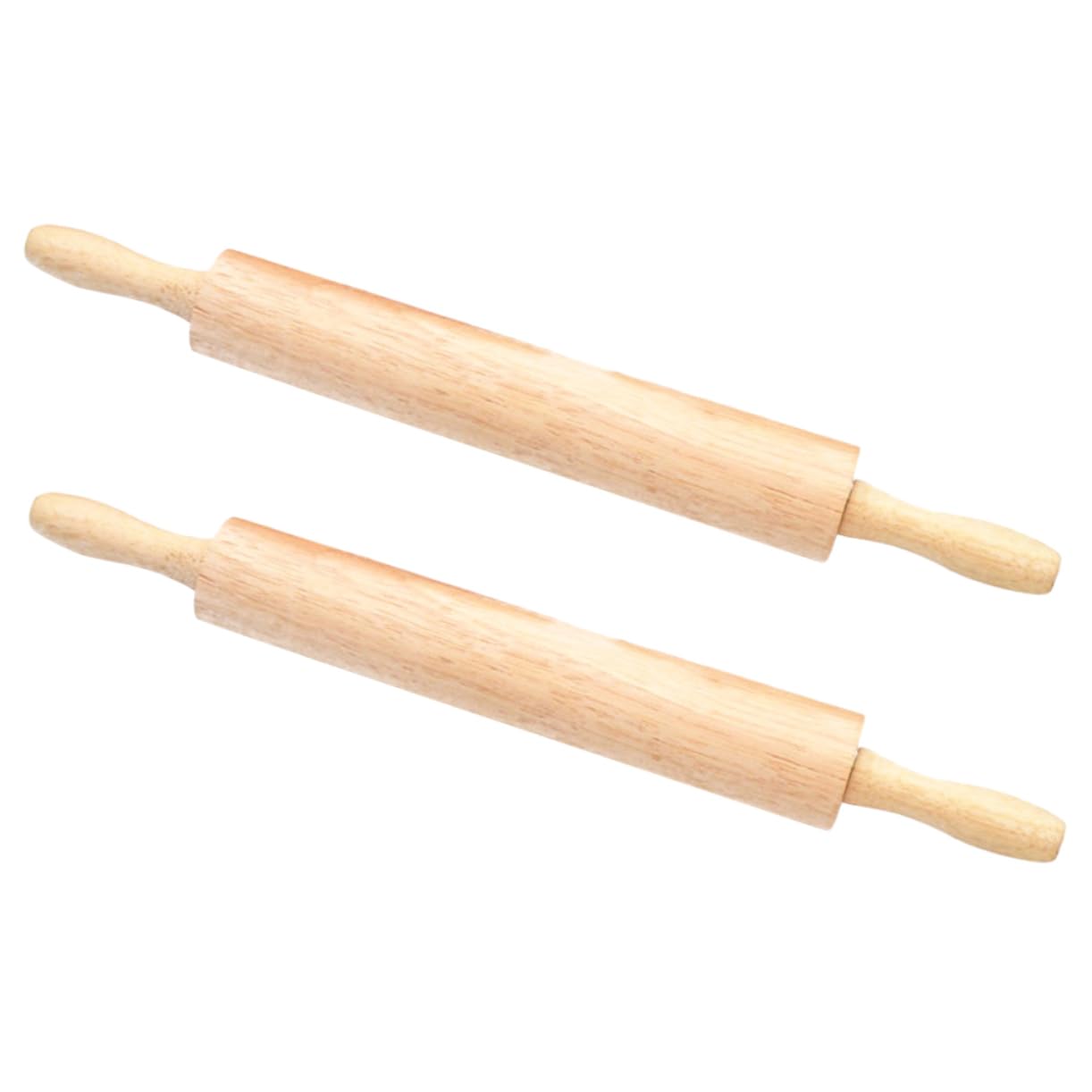 ABOOFAN 2piezas Rodillos de Madera sin Pintar sin Cera de Rodillo para Hornear Natural para Pasteles Pizzas Tartas y Fondant