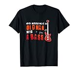Music Lover Bass Guitar Gifts Old Man With A Bass T-shirt