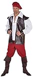 narrenkiste M212225-S-A braun-rot-weiß Herren Landsknecht Knecht Kostüm Gr.S