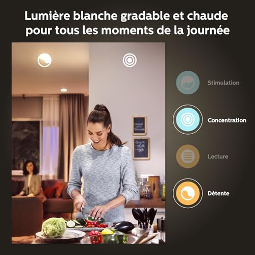 Philips Hue And Color Ambiance E27 Kit De Démarrage 3 Ampoules + 1 Bouton Intelligent - vue 8