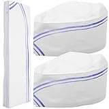 Gatuida Gorros de Chef de Papel Desechables 40 Unidades Gorros para Cocina de Restaurante Azul Borde Reforzado Ideales para Cocineros y Personal de Hostelería y Cafeterías