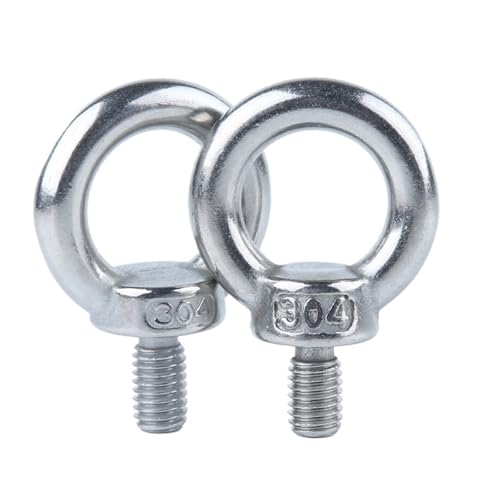 Vis de levage M12 inox 304 haute résistance pour accastillage et câble