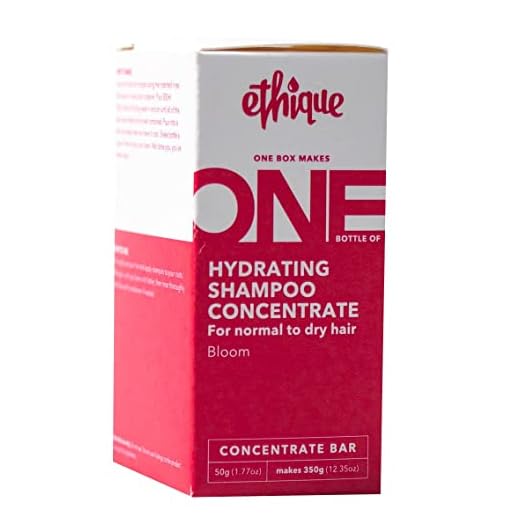 Ethique Hydrating Shampoo Concentrate for Balanced to Dry Hair - Bloom - Plastic-Free, Vegan, Cruelty-Free, Eco-Friendly, Makes 11.83 fl oz Bottle of Shampoo (Pack of 1)