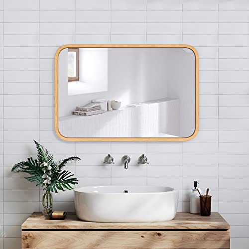 Fuwu Home 115101 Wood Bathroom Mirror thumb #2