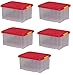 Produktbild ARTECSIS 5 x Aufbewahrungsboxen aus Plastik S, 5L - 30 x 19 x 14 cm, aufbewahrungsbox mit Deckel, Eurobox, stapelbar