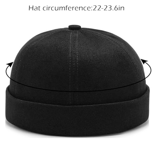 Image of Dome Brimless Hats for Women Men Beanie Docker Cap Sailor Skull Cap