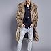 Men's Faux Fur Coat Winter Fashion Furry Fleece Trench Coat Men Winter Warm Faux Fur Overcoat Thicken Soft Jacket
