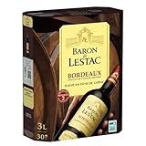 BARON DE LESTAC - Vino Tinto (3 L) - DOP Bordeaux - Bag in Box