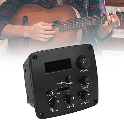 Captador de guitarra, T65 baixo ruído durável alta sensibilidade captador leve afinador preto com ba