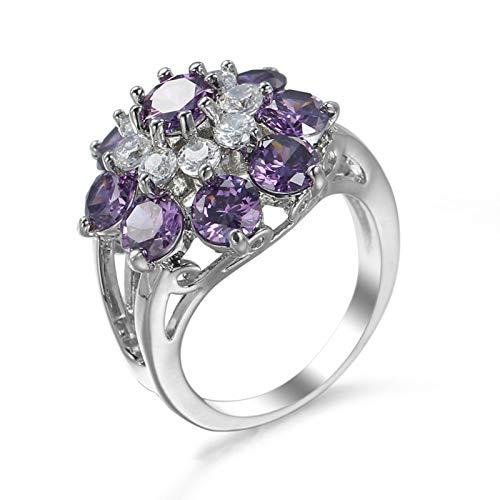 Banemi Der Ring Damen, Modeschmuck Ring Damen Versilberter Violett Zirkonia Runden Damen Hochzeitsband Größe 57 (18.1) für 13,59 EUR bei Amazon Bild: Banemi Der Ring Damen, Modeschmuck Ring Damen Versilberter Violett Zirkonia Runden Damen Hochzeitsband Größe 57 (18.1) für 13,59 EUR bei Amazon