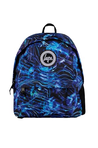 hype Unisex Backpack, Blue Iconic Style Galaxy Pattern, School Bag for Kids, Comfortable Rucksack with Bottle Holder, 3 Storage Compartments, Padded, Adjustable Straps & Grab Handle