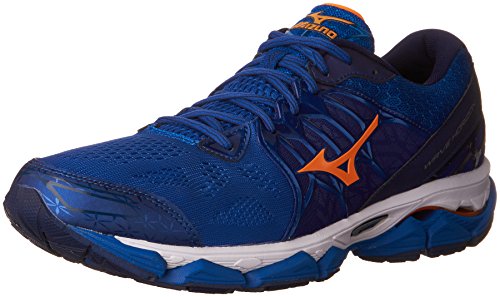 Mizuno Men's Wave Horizon Running Shoe, Royal/Orange, 6.5 UK
