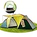 MEREZA トンネルテント 2ルーム アウトドア 4~6人用 ファミリー キャンプテント 海テント 210Dナイロン 簡単設営 インナー付き 収納袋付き 軽量