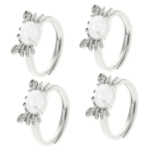 VALICLUD 4 Piezas Anillo De Cangrejo Anillos De Compromiso Para Mujeres Anillos Esteticos Anillos De Anillo De Moda De Cumpleaños Para Mujeres Anillos De Halloween Aleación