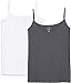 Produktbild Amazon-Marke: MERAKI Top Damen mit V-Ausschnitt, 2er Pack, Grau (Blackened Pearl/White), 40, Label: L