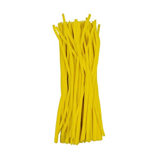 Image of Asian Hobby Crafts 100 Pcs Yellow Pipe Cleaners for DIY Craft Flowers - Fuzzy Chenille Stems & Fluffy Sticks for Arts & Crafts, Creative School Projects, Kids Craft Supplies, Home & Party Decor