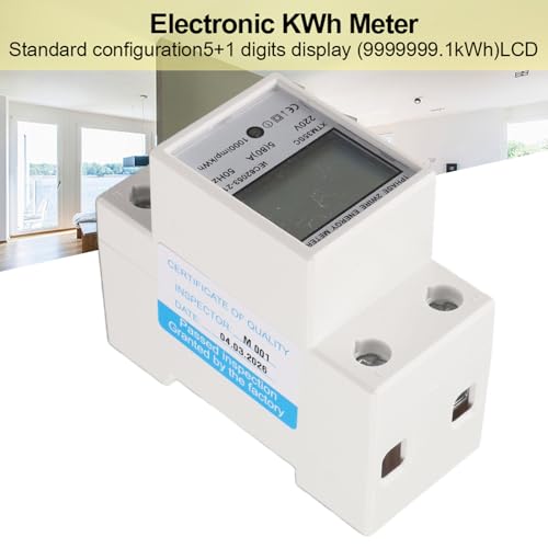 Image of Electric Meter KWh Meter Digital 1 Phase 2 Wire 2P DIN Rail Electronic Kilowatt Hour kwh Meter 220V 5(80) A 50Hz