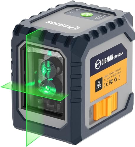 CIGMAN Tipo C Nivel láser verde GA02A, láser de línea cruzada aut...