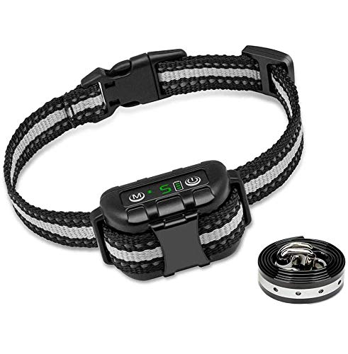 GLEADING GNABT009 Collier Anti Aboiement pour Chiens, Module de Détection Automatique Intelligente dAboiement Collier pour Petits, Moyens et Grand Chiens-2 Colliers(TPU+Nylon)